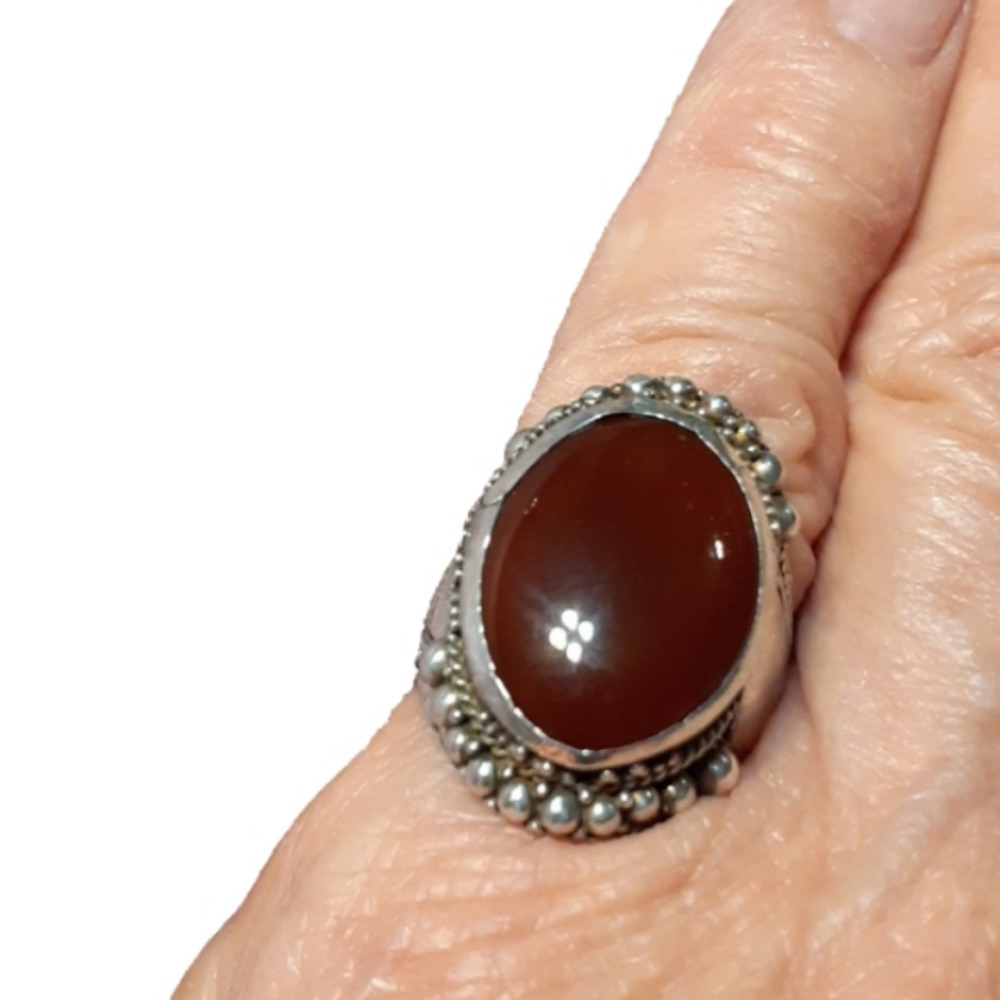 ESTATE  Ring - Vtg.             .925 STERLING SILVER - Picture 3 of 8